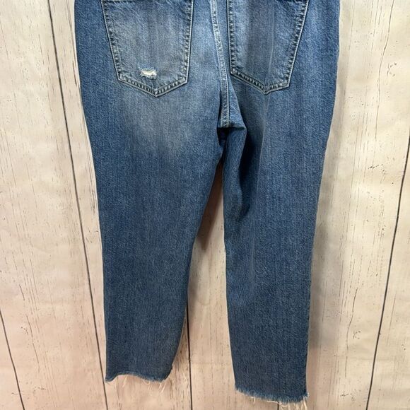 Abercrombie & Fitch Distressed Denim Overalls Womens S Vintage Casual Cool Y2K - Picture 15 of 15